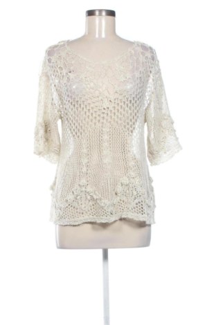 Pulover de femei Zara, Mărime L, Culoare Ecru, Preț 191,17 Lei, #137620407