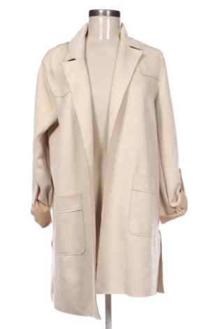 Дамско палто Bershka, Размер M, Цвят Бежов, Цена 20,39 €, #137602839