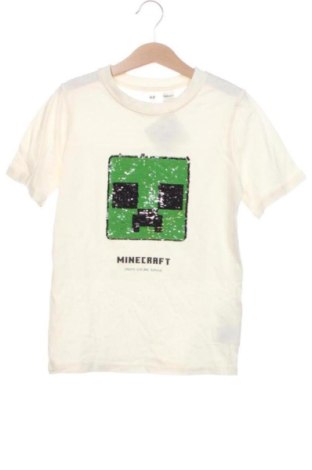 Kinder T-Shirt H&M, Größe 6-7y/ 122-128 cm, Farbe Ecru, Preis € 8,27, #137598496