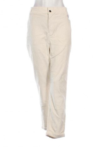 Pantaloni de velvet de femei Kiabi, Mărime XXL, Culoare Ecru, Preț 145,99 Lei