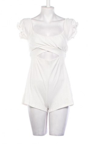 Damski krótki kombinezon Bershka, Rozmiar S, Kolor Biały, Cena 31,22 zł