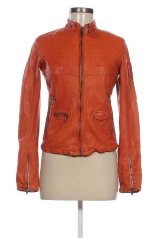 Geacă de piele pentru femei Unbranded, Mărime M, Culoare Portocaliu, Preț 270,99 Lei, #133231254