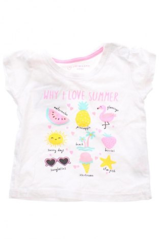 Dziecięcy T-shirt Primark, Rozmiar 3-6m/ 62-68 cm, Kolor Biały, Cena 31,46 zł