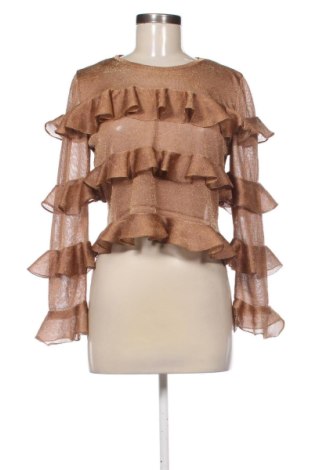 Дамска блуза Zara, Размер M, Цвят Златист, Цена 8,76 €, #137667208