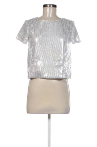 Bluzka damska Zara, Rozmiar S, Kolor Srebrzysty, Cena 50,80 zł, #137705391