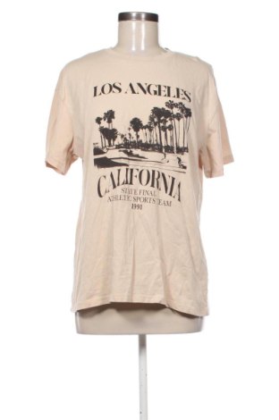 Damski T-shirt Pull&Bear, Rozmiar L, Kolor Beżowy, Cena 38,10 zł, #137674783
