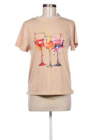 Damski T-shirt SHEIN, Rozmiar M, Kolor Beżowy, Cena 26,18 zł, #137702556