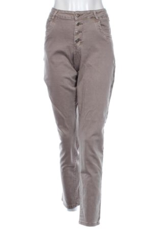 Blugi de femei KAROSTAR, Mărime L, Culoare Bej, Preț 52,49 Lei, #137684326