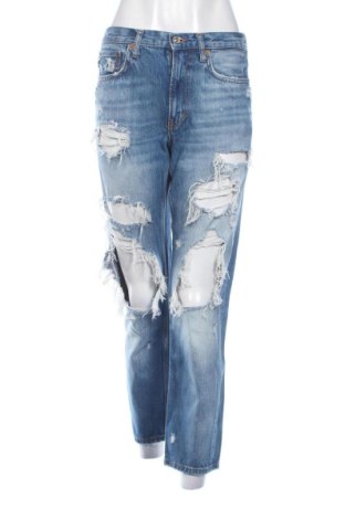 Blugi de femei Zara, Mărime S, Culoare Albastru, Preț 110,23 Lei, #137711244