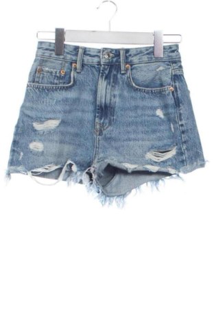 Дамски къс панталон Stradivarius, Размер XS, Цвят Син, Цена 12,00 €, #137696548