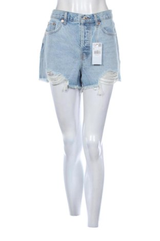Pantaloni scurți de femei Mango, Mărime XL, Culoare Albastru, Preț 110,23 Lei, #137711478