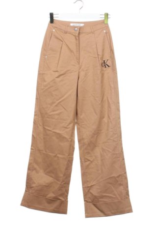 Γυναικείο παντελόνι Calvin Klein Jeans, Μέγεθος XS, Χρώμα  Μπέζ, Τιμή 43,99 €, #137642074