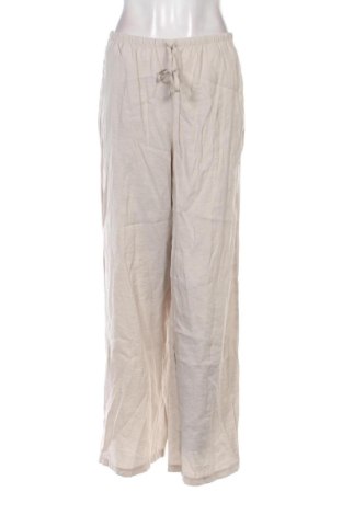 Pantaloni de femei Zara, Mărime L, Culoare Ecru, Preț 196,32 Lei, #137683547