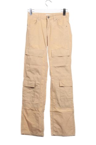 Damskie spodnie Bershka, Rozmiar S, Kolor Beżowy, Cena 54,62 zł, #137637190