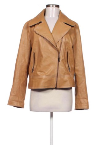 Дамско кожено яке Massimo Dutti, Размер XL, Цвят Бежов, Цена 115,00 €, #137673175