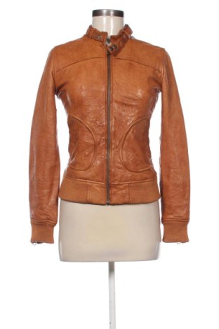 Дамско кожено яке Le Temps Des Cerises, Размер XS, Цвят Оранжев, Цена 61,00 €, #137698778