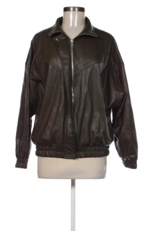 Дамско кожено яке Zara, Размер M, Цвят Зелен, Цена 56,34 €, #137702302