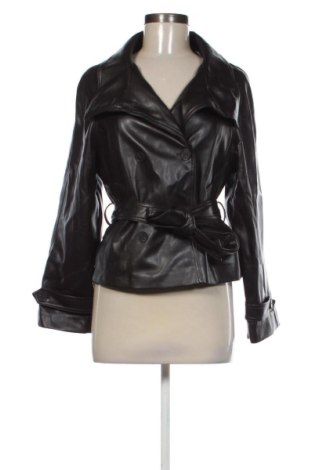 Дамско кожено яке Stradivarius, Размер XS, Цвят Черен, Цена 26,67 €, #137675579