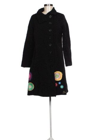 Дамско палто Desigual, Размер L, Цвят Черен, Цена 85,00 €, #137684925