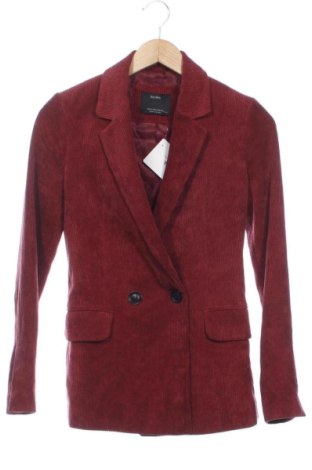 Дамско сако Bershka, Размер XS, Цвят Червен, Цена 15,24 €, #137691424