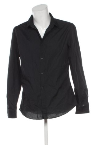 Мъжка риза H&M, Размер L, Цвят Черен, Цена 12,00 €, #137661470