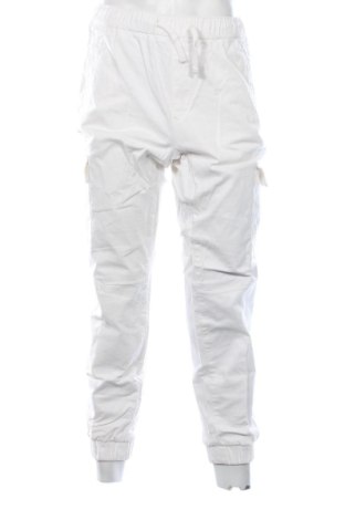 Pantaloni de bărbați Bershka, Mărime M, Culoare Alb, Preț 68,24 Lei, #137704436