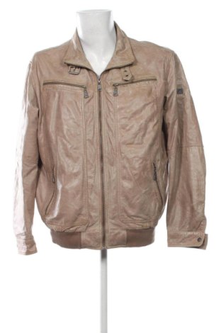 Мъжко кожено яке Pierre Cardin, Размер XL, Цвят Бежов, Цена 205,17 €, #137654578