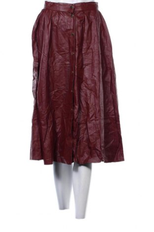 Fustă de piele Zara, Mărime XS, Culoare Roșu, Preț 65,99 Lei
