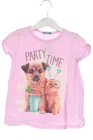 Dziecięca bluzka United Colors Of Benetton, Rozmiar 3-4y/ 104-110 cm, Kolor Różowy, Cena 22,99 zł