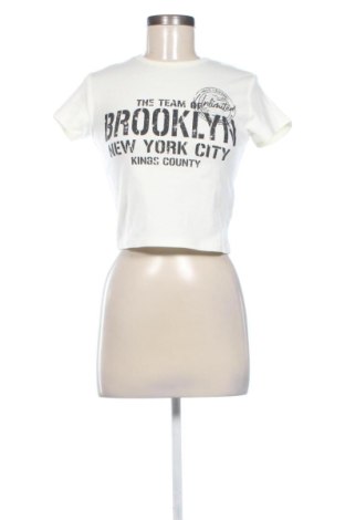 Γυναικείο t-shirt Xside, Μέγεθος S, Χρώμα Εκρού, Τιμή 9,00 €, #137716314