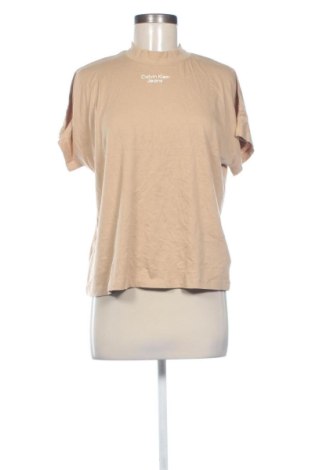 Tricou de femei Calvin Klein Jeans, Mărime S, Culoare Bej, Preț 94,99 Lei, #137201840