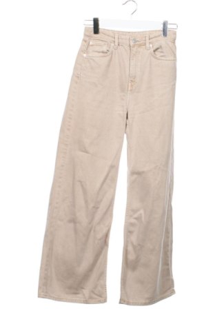 Blugi de femei Weekday, Mărime XS, Culoare Bej, Preț 89,23 Lei, #137711461