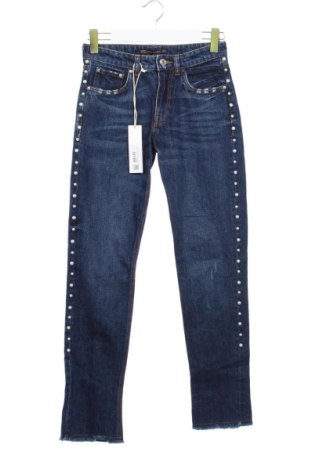 Blugi de femei Zara, Mărime M, Culoare Albastru, Preț 78,74 Lei, #137730696