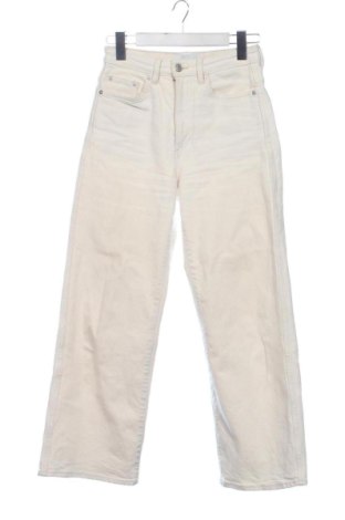 Damskie jeansy Weekday, Rozmiar XS, Kolor ecru, Cena 74,20 zł, #137745169