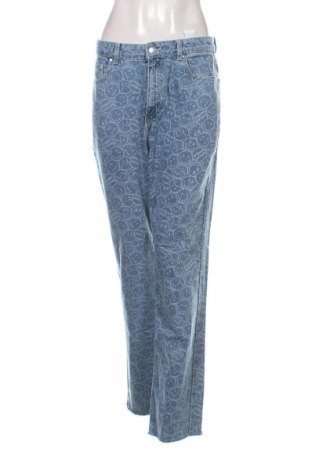 Blugi de femei Sinsay, Mărime L, Culoare Albastru, Preț 82,00 Lei, #137746354
