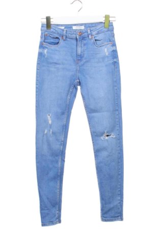 Blugi de femei Bershka, Mărime S, Culoare Albastru, Preț 69,00 Lei, #137724644