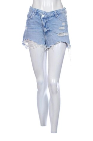 Pantaloni scurți de femei Bershka, Mărime M, Culoare Albastru, Preț 52,49 Lei, #137710334