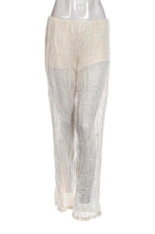 Pantaloni de femei Pull&Bear, Mărime M, Culoare Ecru, Preț 60,00 Lei, #137724048