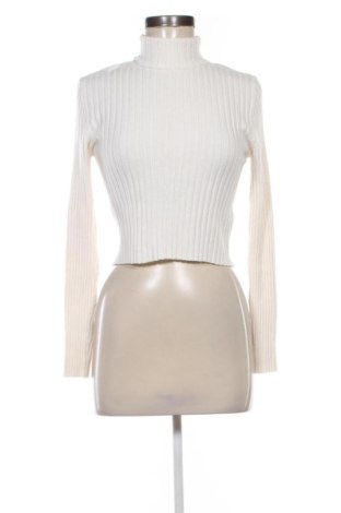 Pulover de femei Bershka, Mărime M, Culoare Ecru, Preț 30,00 Lei, #137725886