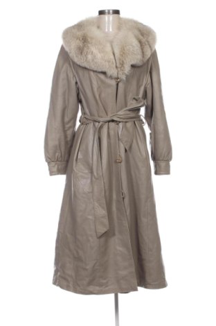 Дамско кожено палто Unbranded, Размер M, Цвят Бежов, Цена 185,00 €, #137762107