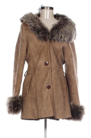 Palton din piele pentru damă Unbranded, Mărime XL, Culoare Maro, Preț 754,00 Lei, #137711001