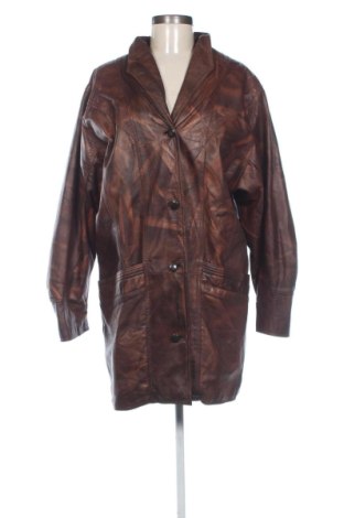 Geacă de piele pentru femei Unbranded, Mărime XL, Culoare Maro, Preț 479,76 Lei, #137707999