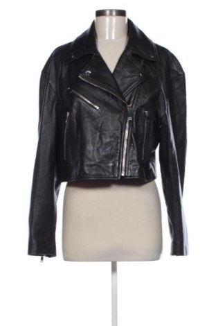 Geacă de piele pentru femei Massimo Dutti, Mărime L, Culoare Negru, Preț 645,64 Lei, #137741470