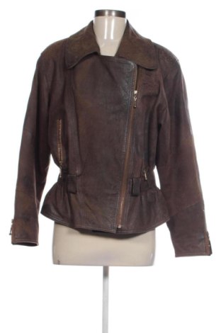 Geacă de piele pentru femei Unbranded, Mărime L, Culoare Maro, Preț 262,45 Lei, #137751337