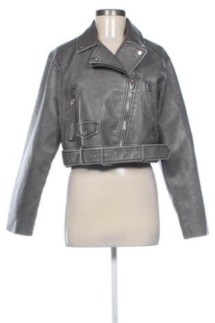 Geacă de piele pentru femei Unbranded, Mărime M, Culoare Gri, Preț 161,99 Lei, #136698319