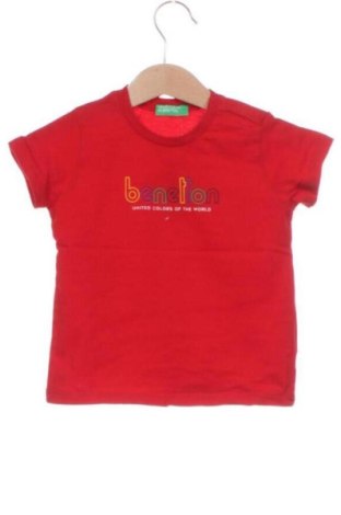 Dziecięcy T-shirt United Colors Of Benetton, Rozmiar 12-18m/ 80-86 cm, Kolor Czerwony, Cena 38,10 zł, #137730537