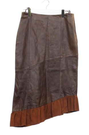 Fustă de piele Unbranded, Mărime L, Culoare Maro, Preț 136,48 Lei, #137750998