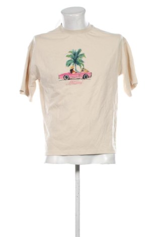 Męski T-shirt Pull&Bear, Rozmiar M, Kolor ecru, Cena 53,23 zł, #137711877