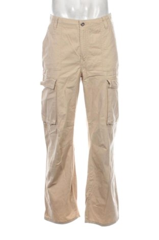 Pantaloni de bărbați Bershka, Mărime M, Culoare Bej, Preț 62,99 Lei, #137729072