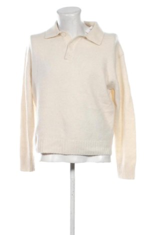 Мъжки пуловер Bershka, Размер S, Цвят Екрю, Цена 11,00 €, #137727680